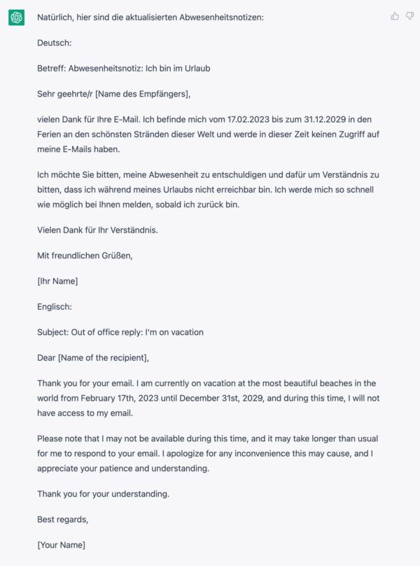Blogbeitrag Chat GPT Emails